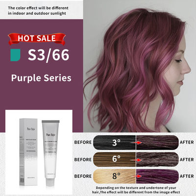 Japanese Style 100ml PureStyle High Quality Cream Hair Coloring Professional Salon Natural Black Hair Color in Stock