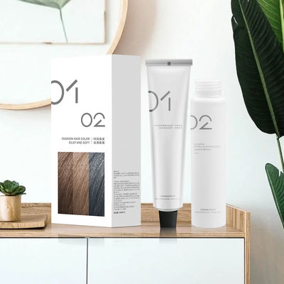Ammonia Free Home Hair Dye Cream Kit with Preoxide Cream Organic Hair Dye OEM Factory Wholesale