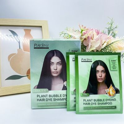 PureStyle Fast Black Organ Bubble Hair Dye Shampoo Herbal Formula Harmless for Hair OEM Available