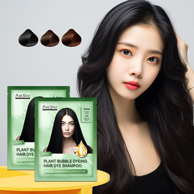 PureStyle hair dye shampoo Fast Black Organ Bubble Hair Dye Shampoo Herbal Formula Harmless for Hair