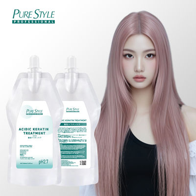 Purestyle  OEM Acidic Keratin Hair Treatment Hair Rebonding Straightening Cream Brazilian Keratin Treatment for Salon