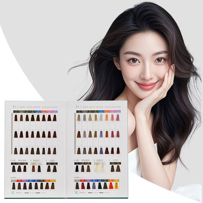 SHUJI Custom Salon Hair Color Swatches OEM/ODM with Permanent Protein Hair Dye Colors