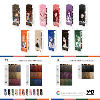 Organic Permanent Hair Dye Cream Set 11 Fashion Colors Ammonia Free OEM Hair Color Manufacturer Supply