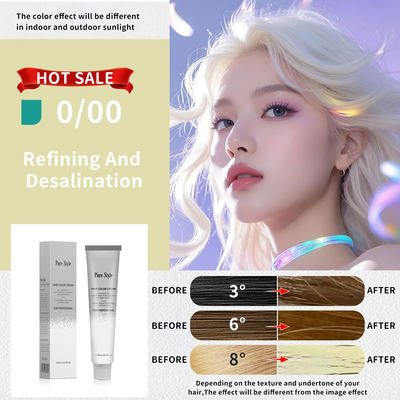 Low Ammonia 100% Coverage White Hair Permanent Hair Dye Cream OEM for Salon