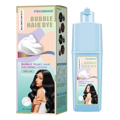 Home Fast Black Color Plant Hair Dye Shampoo 3 in 1 for Natural Healthy Hair