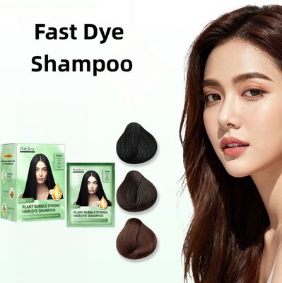 Herbal Formula Plant Hair Dye Shampoo Black Fast Gray Coverage for Home Use Hair Color Shampoo OEM Hair Dye Factory