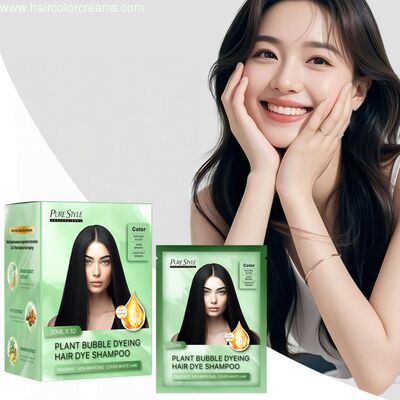 Purestyle OEM Plant Hair Dye Shampoo Fast Gray Coverage Bubble Color Shampoo  for Home Use Ammonia Free Hair Dye