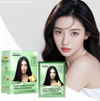 Purestyle OEM Plant Hair Dye Shampoo Fast Gray Coverage Bubble Color Shampoo  Ammonia Free Hair Dye Easy Application
