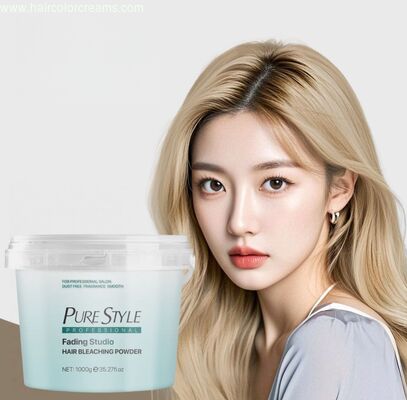 PureStyle 1000g OEM Light Blonde Hair Bleaching Powder High Quality Organic Blue up to 9 Level Ammonia Free Bleach Powder Wholesale