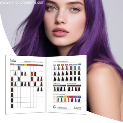 Salon  Hair Color Swatch Chart 47 ColorsOEM Vibrant Shade Display for Client Consultation Factory Wholesale
