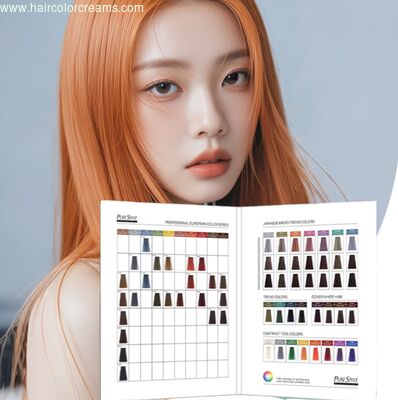 Premium Hair Color Swatch Chart 47 Colors Professional For Salons OEM Wholesale Professional Hair Color Book