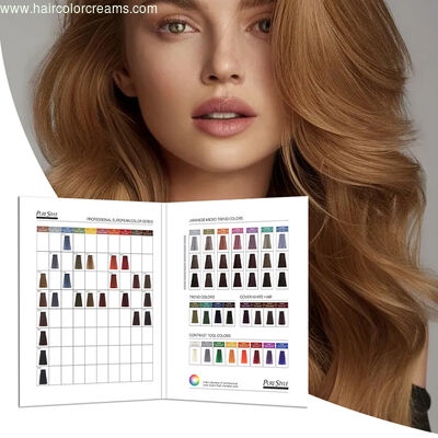 Purestyle Premium Quality Hair Color Chart Book 47 Colors OEM Hair Color Swatches with Hot Colors