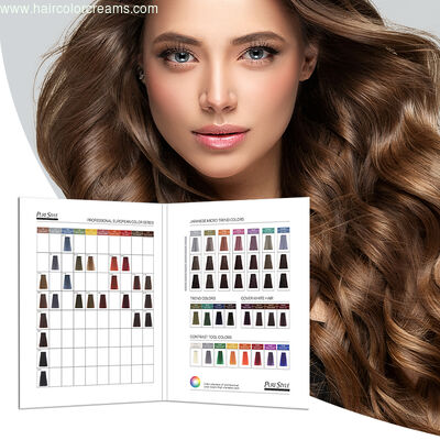 Purestyle Professional Salon Custom Hair Color Chart Book Hair Dye Color Chart Swatches Premium Quality