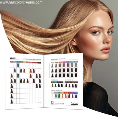 Purestyle Hair Color Swatch Chart Professional  OEM Wholesale 47 Colors  Hot Colors High Quality for Salon
