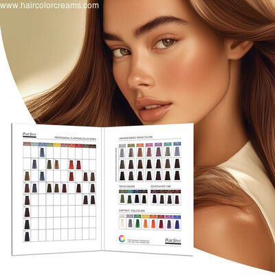 Purestyle Custom Accurate Color Matching & High-Quality Swatches OEM Available Hair Color Chart with Low MOQ