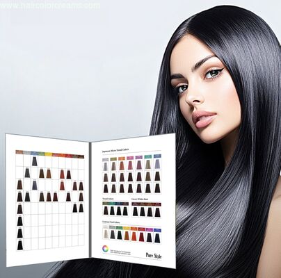 Purestyle Purestyle 47 Colors OEM Hair Color Chart Book Low MOQ Permanent Hair Color Swatches for Professional Salon Applications