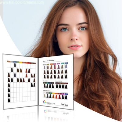 Purestyle 47 Colors OEM Hair Color Chart Book Low MOQ Permanent Hair Color Swatches Wide Color Range for Professional Salon