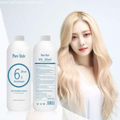 Private Label OEM Oxidant Developer Cream Bulk Wholesale Professional  Hair Dye Factory for Gentle Hair Dye Use