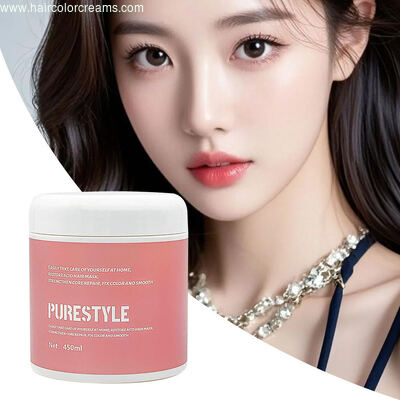 PureStyle 450ml OEM Hair Mask Hydrolyzed Keratin Amino Acid Smoothing Treatment Hair Dye Factory Wholesale