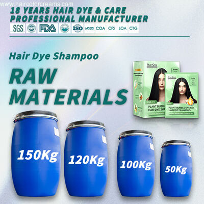 Grey Coveerage Plant Hair Dye Shampoo Raw Material Black Hair Dye OEM Hair Color Manufacturer Supply