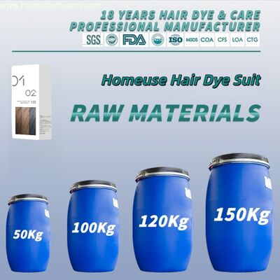 OEM Home Hair Dye Cream Suit Raw Material Ammonia Free with Oxidant Cream Easy Application