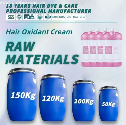 OEM Organic Hair Color Developer Raw Material 3% 6% 9% 12% Oxidant Cream  Permanent Hair Dye