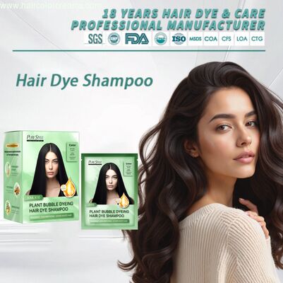 Purestyle OEM Bubble Hair Dye Shampoo Herbal Formula 3-in 1 Fast Grey Covering and Nourishing
