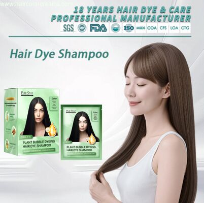 Purestyle OEM Bubble Hair Dye Shampoo Herbal Formula 3-in 1 for Home Use Gray Hair  Coverage Easy Application