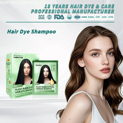 Purestyle OEM Bubble Hair Dye Shampoo Black Hair Dye Herbal Formula  Gray Coverage Premium Quality Factory Supply