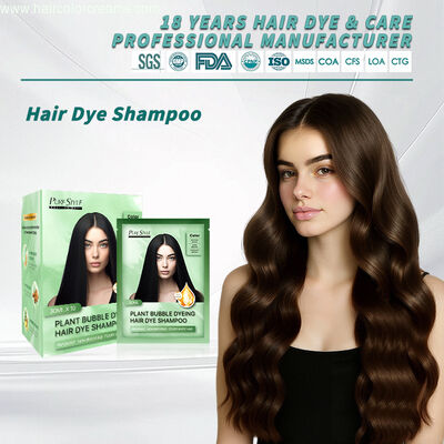 Purestyle OEM Bubble Hair Dye Shampoo 3-in 1 Fast Black Hair Dye ShampooGray Coverage