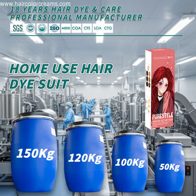 Purestyle Semi Permanent Hair Dye Kit Raw Material OEM Organic Hair Color Cream Household Hair Dye