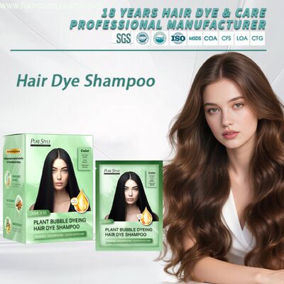 Pureestyle Fast Bubble Hair Color Shampoo 3 in 1 Plant Formula Hair Dye Foam Grey Coverage OEM Available