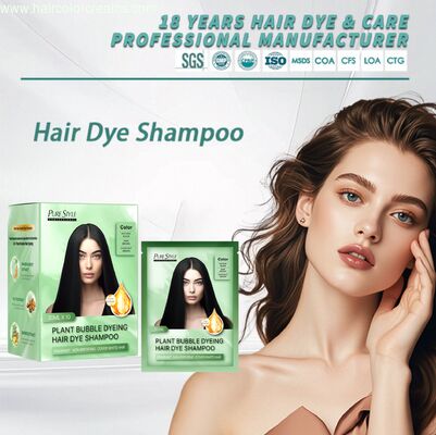 Purestyle Home Fast Black Bubbel Hair Color Shampoo Permanent Color Black Dye Shampoo OEM Available