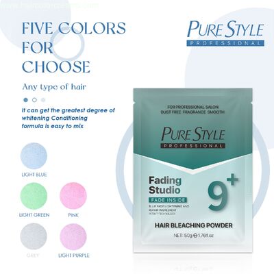 OEM Hair Bleach Powder Hair Dye Easy Application Bule Color for Hair Lightening Bleach Salon Use Factory Wolesale