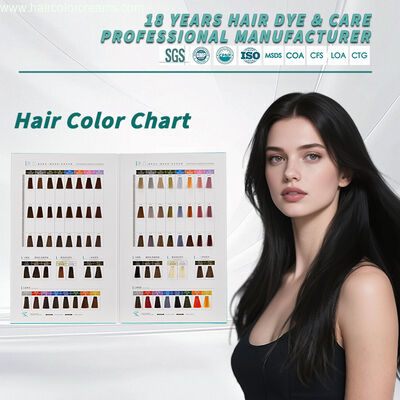 SHUJI OEM Hair Colour Swatch Book 39 Colors Light Brown Hair Color Chart for Professional Salon Use