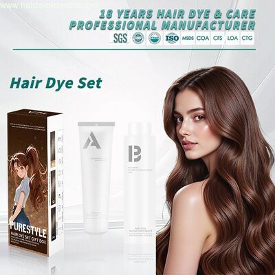 Hair Dye Factory Permanent Hair Dye Cream Set Home Use Safe Formula OEM Wholesale Organic Hair Dye
