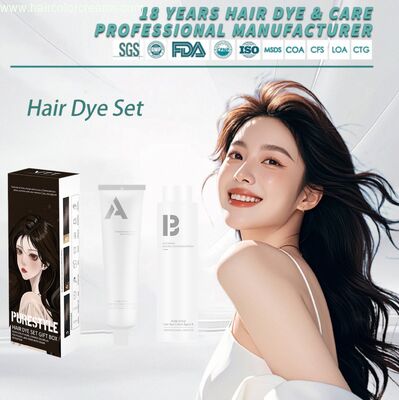 Purestyle Herbal Extract Permanent Hair Dye Set Home Use Hair Color Cream OEM Wholesale