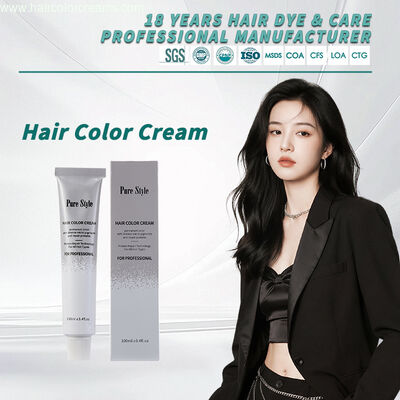 PURESTYLE Creme de Tintura Natural de Cabelo Negro OEM Grátis Cobertura Cinza Permanente 47 Cores