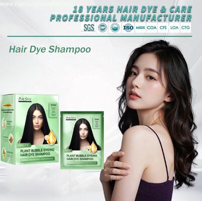 Wholeale Herbal Instant Hair Dye Shampoo Long Lasting Harmless 300ml OEM Available