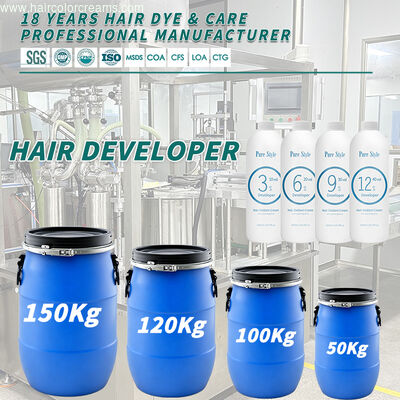Wholesale Peroxide Developer Raw Material  Natural Hair Oxidant Cream OEM/ODM 50kg/100kg/120kg/150kg Hair Dye Factory Supply