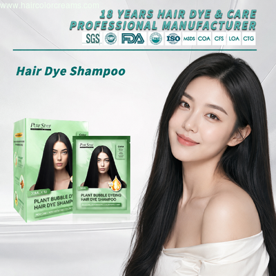 OEM Bubble Dye Shampoo 3 in 1 Hair Color Shampoo Cover Grey Hair Plant Dye Shampoo Factory Wholesale