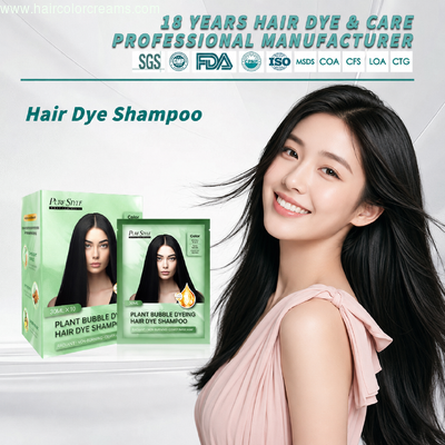 OEM ODM Bubble Hair Dye Shampoo Herbal Formula Grey Coverage Professional Hair Dye Factory Whoelsale