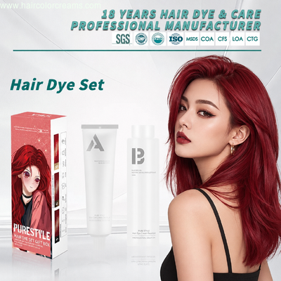 Factory Price  Permanent Home Hair Dye Ammonia Free Hair Color Kit Wholesale from Reliable Hair Dye Factory