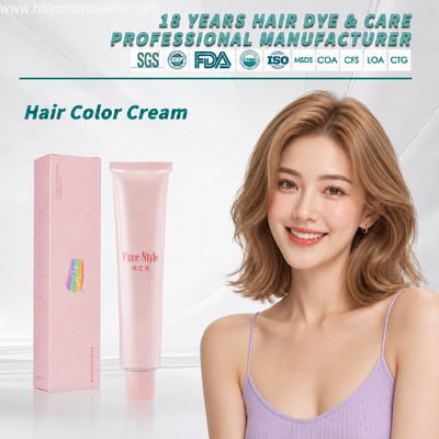 Professional Small MOQ Hair Dye Cream Supplier Vietnam Natural Herbal Smooth Shiny Hair Color Cream with Fragrant Scent OEM Service