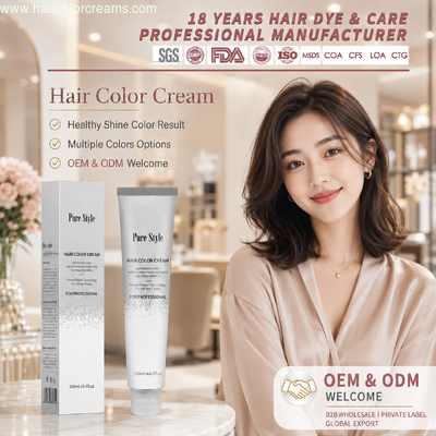 Professional Permanent Hair Dye Cream with Long Lasting Color Full Gray Coverage OEM ODM