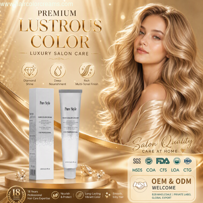 Wholesale Salon Use Free Samples Permanent Professional Hair Dye Cream OEM