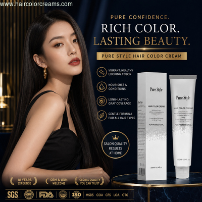 Private Label OEM Permanent Hair Dye Cream Hair Color Covers Gray Hair
