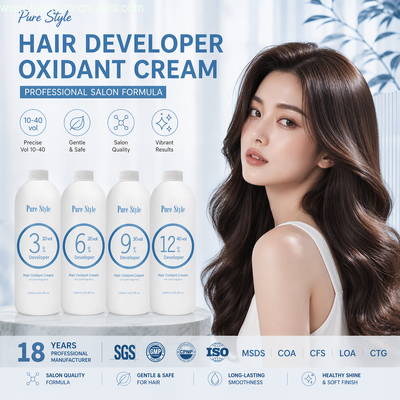 Salon Hair Developer 3% 6% 9% 12% Hair Peroxide Cream for Professional Salon Use