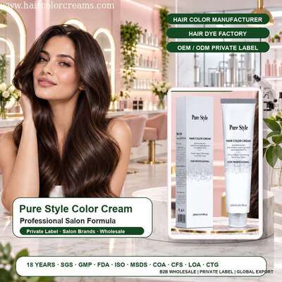 Hair Color Manufacturer Pure Style Hair Color Cream OEM ODM Hair Dye Factory
