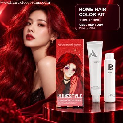 100ml + 100ml Home Hair Dye Kit OEM | Hair Color Manufacturer